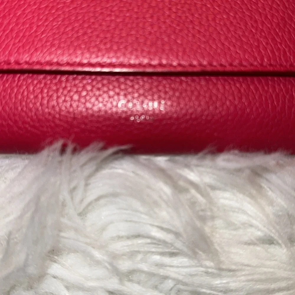 Celine Pink Drummed Leather Large Multifunction Flap Wallet NWT - Picture 7 of 17